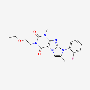 2-(2-Ethoxyethyl)-6-(2-fluorophenyl)-4,7-dimethylpurino[7,8-a]imidazole-1,3-dione