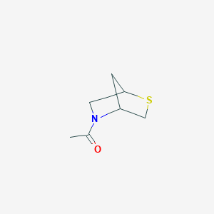 molecular formula C7H11NOS B2632996 1-(2-Thia-5-azabicyclo[2.2.1]heptan-5-yl)ethanone CAS No. 1934814-79-5