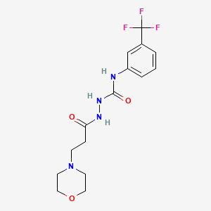 1-(3-Morpholin-4-ylpropanoylamino)-3-[3-(trifluoromethyl)phenyl]urea