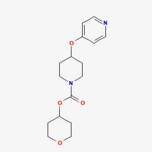 molecular formula C16H22N2O4 B2633009 tetrahydro-2H-pyran-4-yl 4-(pyridin-4-yloxy)piperidine-1-carboxylate CAS No. 2034471-00-4