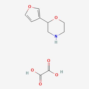molecular formula C10H13NO6 B2633014 2-(呋喃-3-基)吗啉;草酸 CAS No. 2375260-40-3
