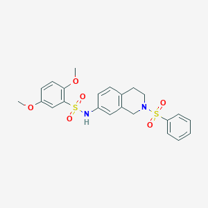 2,5-dimethoxy-N-(2-(phenylsulfonyl)-1,2,3,4-tetrahydroisoquinolin-7-yl)benzenesulfonamide