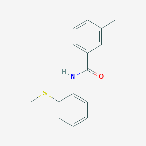molecular formula C15H15NOS B263302 3-methyl-N-[2-(methylsulfanyl)phenyl]benzamide 