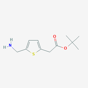 B2633026 Tert-butyl 2-[5-(aminomethyl)thiophen-2-yl]acetate CAS No. 2248298-36-2