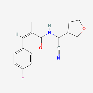 molecular formula C16H17FN2O2 B2633046 (Z)-N-[Cyano(oxolan-3-yl)methyl]-3-(4-fluorophenyl)-2-methylprop-2-enamide CAS No. 1645573-84-7