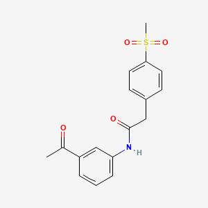 molecular formula C17H17NO4S B2633047 N-(3-acetylphenyl)-2-(4-(methylsulfonyl)phenyl)acetamide CAS No. 919851-83-5