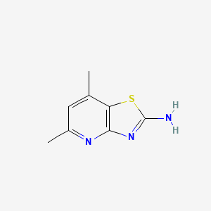 molecular formula C8H9N3S B2633054 5,7-二甲基-[1,3]噻唑并[4,5-b]吡啶-2-胺 CAS No. 203380-78-3