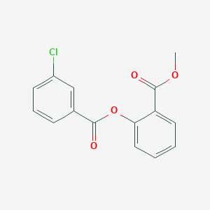 molecular formula C15H11ClO4 B263306 Methyl 2-[(3-chlorobenzoyl)oxy]benzoate 