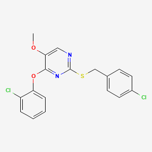 2-[(4-Chlorobenzyl)sulfanyl]-4-(2-chlorophenoxy)-5-pyrimidinyl methyl ether