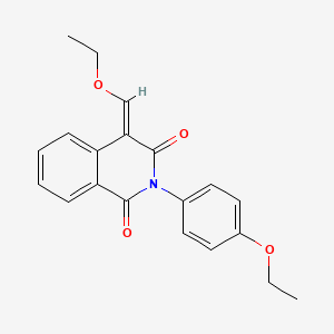 molecular formula C20H19NO4 B2633064 4-(Ethoxymethylidene)-2-(4-ethoxyphenyl)-1,2,3,4-tetrahydroisoquinoline-1,3-dione CAS No. 750607-40-0