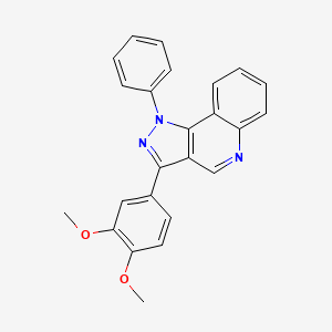 molecular formula C24H19N3O2 B2633075 3-(3,4-dimethoxyphenyl)-1-phenyl-1H-pyrazolo[4,3-c]quinoline CAS No. 901268-82-4