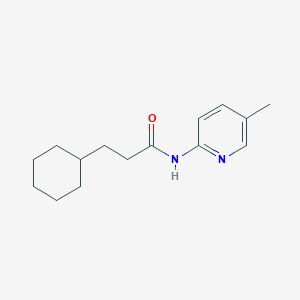 molecular formula C15H22N2O B263308 3-cyclohexyl-N-(5-methylpyridin-2-yl)propanamide 