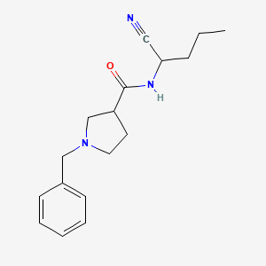 molecular formula C17H23N3O B2633081 1-Benzyl-N-(1-cyanobutyl)pyrrolidine-3-carboxamide CAS No. 2418670-03-6