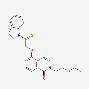 2-(2-ethoxyethyl)-5-(2-(indolin-1-yl)-2-oxoethoxy)isoquinolin-1(2H)-one