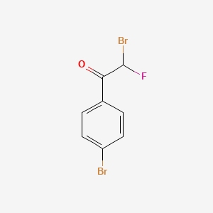 molecular formula C8H5Br2FO B2633089 2-Bromo-1-(4-bromophenyl)-2-fluoroethan-1-one CAS No. 201206-41-9