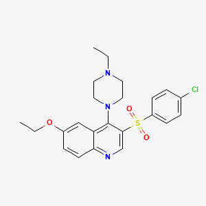 3-((4-Chlorophenyl)sulfonyl)-6-ethoxy-4-(4-ethylpiperazin-1-yl)quinoline