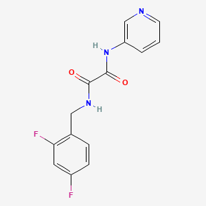 molecular formula C14H11F2N3O2 B2633107 N1-(2,4-二氟苄基)-N2-(吡啶-3-基)草酰胺 CAS No. 1211709-44-2