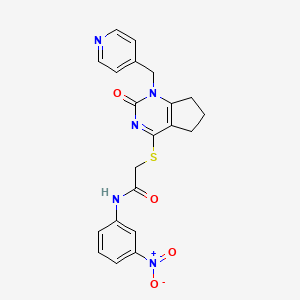 N-(3-nitrophenyl)-2-((2-oxo-1-(pyridin-4-ylmethyl)-2,5,6,7-tetrahydro-1H-cyclopenta[d]pyrimidin-4-yl)thio)acetamide