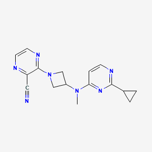 3-[3-[(2-Cyclopropylpyrimidin-4-yl)-methylamino]azetidin-1-yl]pyrazine-2-carbonitrile