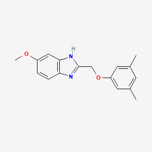 molecular formula C17H18N2O2 B2633114 2-[(3,5-dimethylphenoxy)methyl]-5-methoxy-1H-benzimidazole CAS No. 1225168-27-3