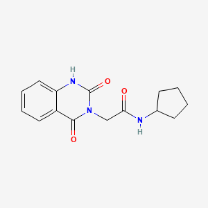 molecular formula C15H17N3O3 B2633123 N-环戊基-2-(2,4-二氧代-1H-喹唑啉-3-基)乙酰胺 CAS No. 896381-64-9
