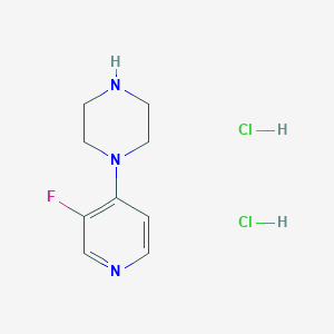 molecular formula C9H14Cl2FN3 B2633124 1-(3-氟吡啶-4-基)哌嗪二盐酸盐 CAS No. 2155853-13-5