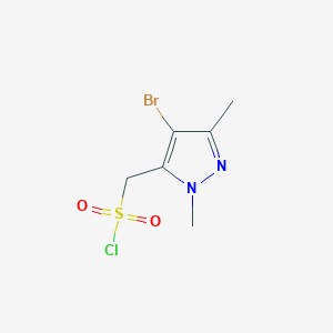 (4-bromo-1,3-dimethyl-1H-pyrazol-5-yl)methanesulfonyl chloride