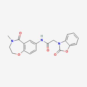 N-(4-methyl-5-oxo-2,3,4,5-tetrahydrobenzo[f][1,4]oxazepin-7-yl)-2-(2-oxobenzo[d]oxazol-3(2H)-yl)acetamide