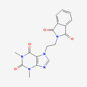 molecular formula C17H15N5O4 B2633140 7-[2-(1,3-二氧代异吲哚-2-基)乙基]-1,3-二甲基嘌呤-2,6-二酮 CAS No. 70454-20-5