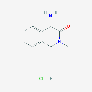 molecular formula C10H13ClN2O B2633154 盐酸4-氨基-2-甲基-1,2,3,4-四氢异喹啉-3-酮 CAS No. 2031259-11-5