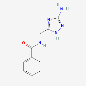 molecular formula C10H11N5O B2633155 N-[(3-氨基-1H-1,2,4-三唑-5-基)甲基]苯甲酰胺 CAS No. 110181-51-6