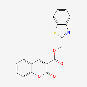 molecular formula C18H11NO4S B2633156 1,3-苯并噻唑-2-基甲基 2-氧代色满-3-羧酸酯 CAS No. 391867-20-2