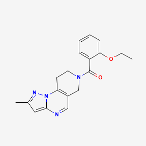 molecular formula C19H20N4O2 B2633159 (2-乙氧基苯基)(2-甲基-8,9-二氢吡唑并[1,5-a]吡啶并[3,4-e]嘧啶-7(6H)-基)甲苯酮 CAS No. 1798040-31-9
