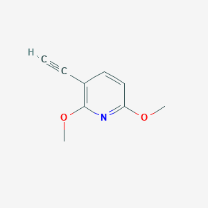 molecular formula C9H9NO2 B2633162 3-Ethynyl-2,6-dimethoxypyridine CAS No. 1823908-50-4