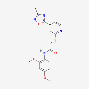N-(2,4-dimethoxyphenyl)-2-((4-(3-methyl-1,2,4-oxadiazol-5-yl)pyridin-2-yl)thio)acetamide