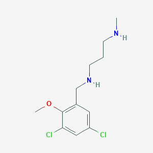 molecular formula C12H18Cl2N2O B263317 N-(3,5-dichloro-2-methoxybenzyl)-N'-methylpropane-1,3-diamine 