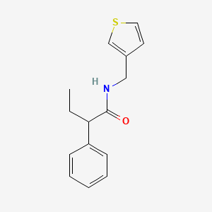 molecular formula C15H17NOS B2633184 2-phenyl-N-(thiophen-3-ylmethyl)butanamide CAS No. 1207045-10-0