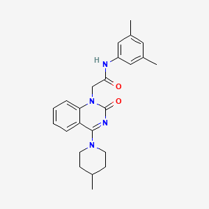 molecular formula C24H28N4O2 B2633185 N-(3,5-dimethylphenyl)-2-(4-(4-methylpiperidin-1-yl)-2-oxoquinazolin-1(2H)-yl)acetamide CAS No. 1251615-50-5