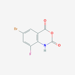 molecular formula C8H3BrFNO3 B2633186 5-溴-3-氟异靛蓝酸酐 CAS No. 1049118-00-4