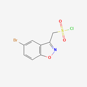 molecular formula C8H5BrClNO3S B2633192 (5-溴-苯并[d]异恶唑-3-基)-甲磺酰氯 CAS No. 73101-68-5