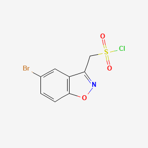 molecular formula C8H5BrClNO3S B2633192 (5-bromo-1,2-benzoxazol-3-yl)methanesulfonyl chloride CAS No. 73101-68-5