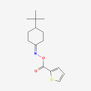 molecular formula C15H21NO2S B2633201 2-[({[4-(叔丁基)环己叉亚胺基]氧羰基}硫代吩 CAS No. 306730-56-3