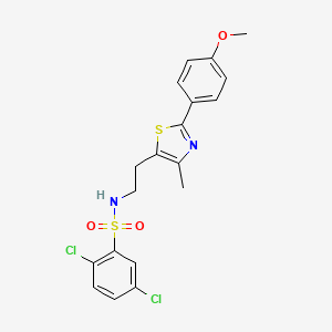 molecular formula C19H18Cl2N2O3S2 B2633206 2,5-dichloro-N-(2-(2-(4-methoxyphenyl)-4-methylthiazol-5-yl)ethyl)benzenesulfonamide CAS No. 873010-13-0