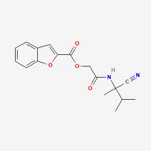 molecular formula C17H18N2O4 B2633207 [(1-Cyano-1,2-dimethylpropyl)carbamoyl]methyl 1-benzofuran-2-carboxylate CAS No. 877829-63-5