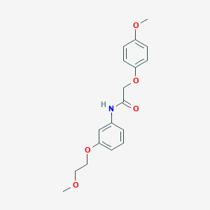 molecular formula C18H21NO5 B263321 N-[3-(2-methoxyethoxy)phenyl]-2-(4-methoxyphenoxy)acetamide 