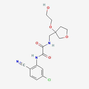 molecular formula C16H18ClN3O5 B2633213 N1-(5-chloro-2-cyanophenyl)-N2-((3-(2-hydroxyethoxy)tetrahydrofuran-3-yl)methyl)oxalamide CAS No. 2309750-04-5