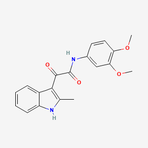 molecular formula C19H18N2O4 B2633220 N-(3,4-dimethoxyphenyl)-2-(2-methyl-1H-indol-3-yl)-2-oxoacetamide CAS No. 852372-01-1