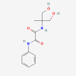 molecular formula C12H16N2O4 B2633230 N-[2-hydroxy-1-(hydroxymethyl)-1-methylethyl]-N'-phenylethanediamide CAS No. 385381-60-2
