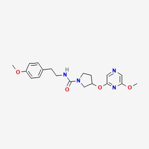 molecular formula C19H24N4O4 B2633242 N-(4-methoxyphenethyl)-3-((6-methoxypyrazin-2-yl)oxy)pyrrolidine-1-carboxamide CAS No. 2034285-82-8