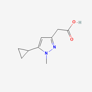 2-(5-Cyclopropyl-1-methyl-1H-pyrazol-3-yl)acetic acid